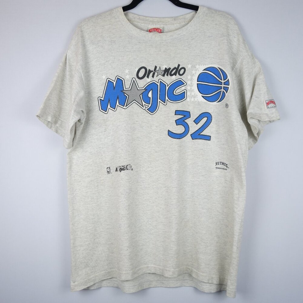 Vintage 1990's NBA Orlando Magic O'Neal Single Stitch Nutmeg T-Shirt, Size L